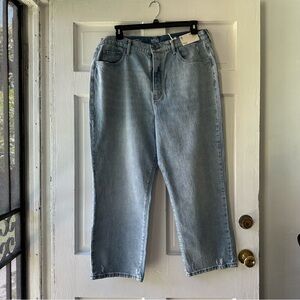 ana High Waisted Vintage Straight Leg Light Blue Jeans